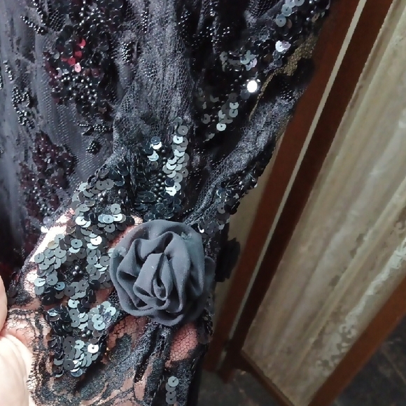 Rina diMontella Black Cocktail Dress Size 12 - Picture 5 of 11